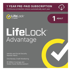 LifeLock Advantage by Norton - 1-Year / 1-Adult - USA