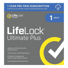 LifeLock Ultimate Plus by Norton - 1-Year / 1-Adult - USA